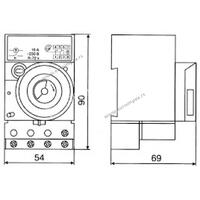 TAJMER MEHANICKI 24h - UKLOPNI SAT MONTAŽA NA ŠINU SUL181 R150h 450436