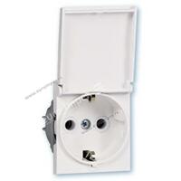 Prikljucnica dvopolna 16A plast. sa poklopcem PROVIDNO BELA 653.0T Aling Mode
