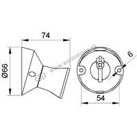 GRLO BAKELITNO E27 ZIDNO KOSO 122L NOPAL