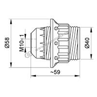 GRLO E27 BAKELITNO LUSTER 4A/250V SA PRSTENOM 106LK NOPAL