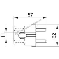 UTIKAČ DVOPOLNI SA UZEMLJENJEM L IZVEDBA 213 NOPAL