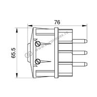 UTIKAC TROPOLNI BAKELITNI CRNI RAVNI 215NL NOPAL