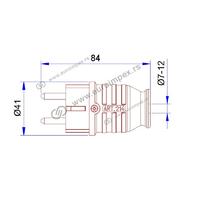 DVOPOLNI UTIKAČ SA PVC PLAŠTOM BELI 214B NOPAL