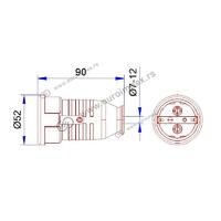 DVOPOLNA PRENOSNA PRIKLJUČNICA PORCELAN SA PVC PLAŠTOM BELA 232B NOPAL