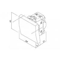 731102 SKLOPKA JEDNOPOLNA 10A 2M TOPLO BELA Nopal Lux Interio