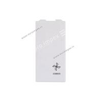 730401.2 Sklopka jednopolna 10AX 250V sa indikatorom za VENTILATOR 1M Signal BELI Nopal Lux Interio