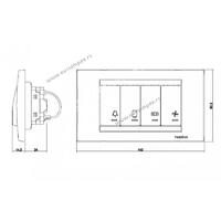 900301.2 Indikator za kupatilo sa CETIRI sklopke 4M (SVETLO VENTILATOR GREJALICA BOJLER) 2X10AX 2X16AX Signal bela Nopal Lux Primera