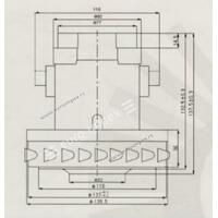 MOTOR ZA USISIVAC 1400W - 1 ELISA HIDRO CG23 VAC047UN h=137,5mm 