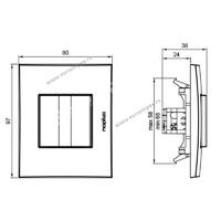 831321.2 Naizmenicna sklopka 10AX 250V~Signal bela Nopal lux PRIMERA LINE