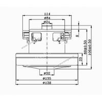 MOTOR ZA USISIVAC 1400W VAC046UN HWH-CG09 LG 106mm  505UN037