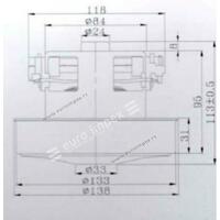 MOTOR ZA USISIVAC 1400W CG04(CG05) fi=138mm h=115mm