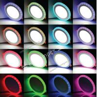 LED PANEL 6W+3W NADGRADNI OKRUGLI DALJINSKI fi145 4000K+RGB LPD-08-9R NW+RGB
