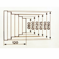 REDUCIR ZA ASPIRATORE 150/120/100/80mm 550080