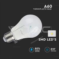 LED SIJALICA 9W E27 2700K TOPLO BELA A60 806lm VT7260 V-TAC