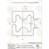 GREJAC ZA EL. STEDNJAK 1300W BOSCH SIEMENS Aisi 304 fi6.5mm ~400V IEGS247