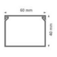 60x40mm 2m PVC KANALICA - kablovski kanal EP120127-24k Eraplast
