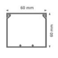 60x60mm 2m PVC KANALICA - kablovski kanal EP120130-20k Eraplast