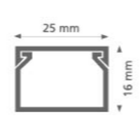 25x16mm 2m PVC KANALICA SAMOLEPLJIVA - kablovski kanal EP120172-77k Eraplast
