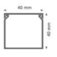 40x40mm 2m PVC KANALICA  SAMOLEPLJIVA - kablovski kanal EP120184-36k Eraplast