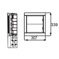 EP-24U RAZVODNA TABLA 24 OSIGURACA UZIDNA EP220148 Eraplast