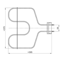 GREJAC ZA EL. ŠTEDNJAK 1100W DONJI PERLA GORENJE original 606417 COK101GO - siri