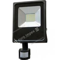 LED REFLEKTOR 30W SLIM SA SENZOROM CRNI SMD 6500K M4033RLS