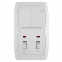 Vertikalna sklopka za kupatilo 16AX/250V (keramika) sa serij. sklopkom 10AX/16AX/250V (plastika) 14.01.097 STATUS METALKA