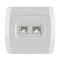 Telefonska priključnica RJ12 6/4 sa dva modula 623K  14.01.072 STATUS METALKA