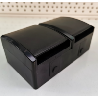 OG DUPLA MONOFAZNA PRIKLJUCNICA ZA NA ZID 16A IP44 CRNA 502.03 Index