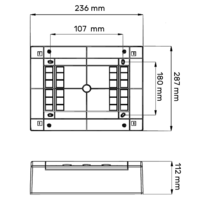 RAZVODNA TABLA 12 OSIGURAČA NAZIDNA N12-C ETI