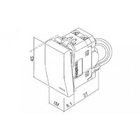 730401.2 Sklopka jednopolna 10AX 250V sa indikatorom za VENTILATOR 1M Signal BELI Nopal Lux Interio
