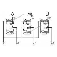 900101.2 Indikator za kupatilo sa TRI sklopke 3M 10AX/2x16AX (SVETLO GREJALICA BOJLER) Signal BELA Nopal Lux Primera