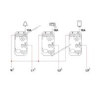 900401.2 UNIVERZALNI INDIKATOR - sklopka za kupatilo sa 3 prekidaca (svetlo 10A, bojler 16A, grejalica 16A) Nopal Lux Primera