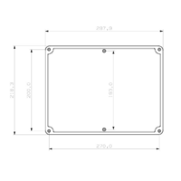 RAZVODNA KUTIJA OG 280x210x74mm ABS SIVA EP320340 Eraplast