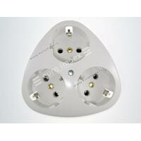 PRIKLJUČNICA ZIDNA TROGNEZDNA 3X220V 232 ELID