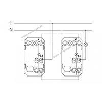 733201.2 Sklopka naizmenična 10AX 250V ~sa LOKATOROM Signal BELA Nopal Lux Interio