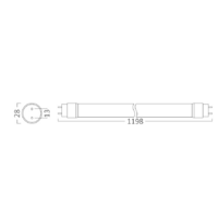LED CEV 18W 6500K 120cm JEDNOSTRANA SG-T8-GLS BA52-21283