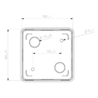 RAZVODNA KUTIJA OG 85x85x40mm ABS EP320300 Eraplast