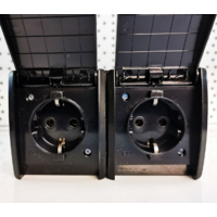 OG DUPLA MONOFAZNA PRIKLJUCNICA ZA NA ZID 16A IP44 CRNA 502.03 Index