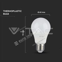 LED SIJALICA 9W E27 2700K TOPLO BELA A60 806lm VT7260 V-TAC