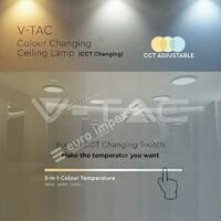 LED PLAFONJERA 12W OKRUGLA 3U1 3 boje svetla ZVEZDANO NEBO 720lm IP20 PVC VT7602 V-TAC