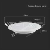 LED PANEL 24W UGRADNI OKRUGLI 4000K 2640lm VT7868 V-TAC