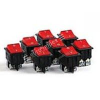 PREKIDAC ŠIROKI CRVENI SA SIGNALNOM SIJALICOM sa vijkom 4 kontakta 300.000.709 TEB